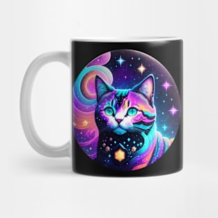 Cute Galaxy Cat Lovers Tee Mug